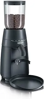 GRAEF CM702 Molinillo de Café Eléctrico 250g, 24 Niveles, Molino Cónico Extraíble Inox, Hasta 12 Tazas, Soporte Tamiz, Negro