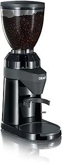 GRAEF CM802 Molinillo de Café Eléctrico 128W, 350g, Cuerpo Aluminio, Molino Cónico Inox, 40 Niveles, Portafiltro, Antiestático, Negro