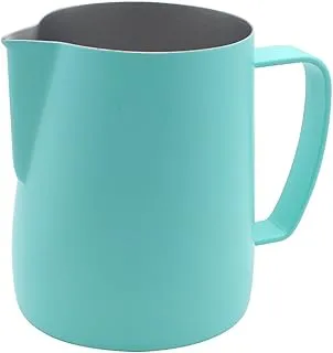 Frothing Pitcher Jug Pitcher Jug - Estufa para café, Latte y espuma de leche (350 ml), color azul