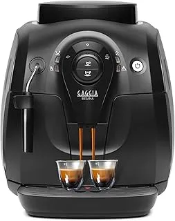 Gaggia Besana, Cafetera Automática para Espresso y Cappuccino, Café en Grano, RI8081, 1400W, Negro, 100% Made in Italy
