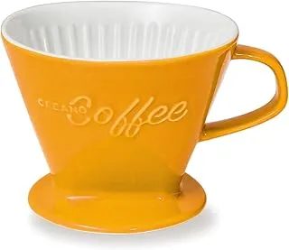 Filtro de Café de Porcelana, Tamaño de Filtro 4 (Amarillo Azafrán) | Disponible en 6 Colores