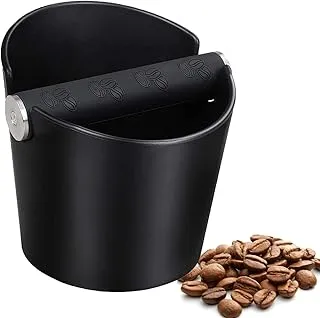 Café Knock Box, Coffee Knock Box Posos Cafe Cajon para Posos de Cafe Caja de Posos de Café Barista Absorbente de Golpes con Barra de Golpe de Metal Extraíble y Base Antideslizante