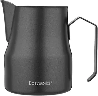 Easyworkz Jarra humeante de café de acero inoxidable, jarra de leche, 350ml taza de arte de capuchino Latte