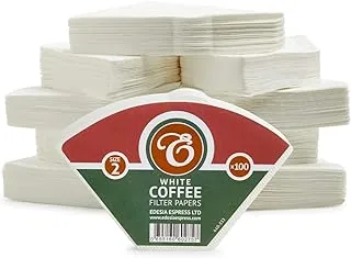 EDESIA ESPRESS – 1000 Filtros de Café Cónicos de Papel – Filtro de Café N°2 para Cafetera Manual, Método Pour-Over y Preparación Suave – Tamaño 2 Blanco