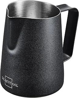 SILBERTHAL Jarra barista para cafetera - Acero inoxidable - Jarra leche 350 ml - Negra
