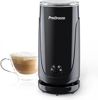 Pro Breeze Espumador de Leche Eléctrico 4 en 1: Cafes, Chocolate, Te Matcha, Leche Caliente/Fria. Incluye 2 Batidores de Respuesto y 1 Espatula de Goma - Espumador Leche Electrico