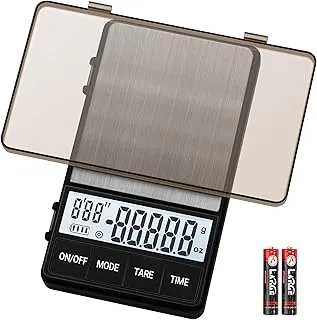 Bascula Cafe de 1000g/0,1g, Báscula de Café Espresso,Bascula Precision Con Pantalla Retroiluminada,Bascula Cocina Digitales con Temporizador (pilas incluidas)