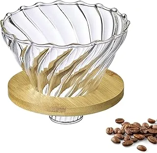 Westmark Portafiltro de café de vidrio Brasilia – filtro para café filtrado a mano con el método pour-over – vidrio, bambú, sin BPA