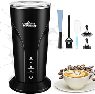 La Moustache - Espumador y Calentador de Leche Eléctrico【4 en 1】Espuma Tibia/Fría, Espesa/Fina | 300 ml - 500W | Automático y Silencioso para Café Latte, Cappuccino, Macchiato (Epic Foam Shaker)