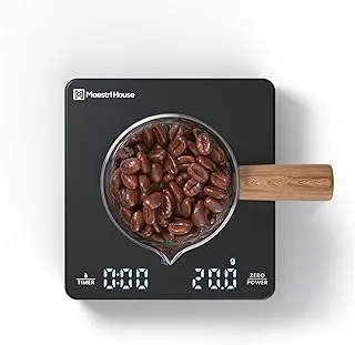 Maestri House - Mini báscula de café con temporizador, báscula de espresso recargable, escala precisa de 2 kg/0,1 g para café expreso y café vertido, báscula digital portátil de cocina con