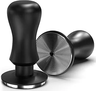 KYONANO Tamper de café espresso de 53,3 mm, manipulador calibrado con resorte de 30 libras con acero inoxidable 304, mango de aluminio anodizado compatible con portafiltro Breville de más de 53 mm