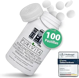 PURIVITA Pastillas Limpieza Cafeteras Universales — 100 Uds Multi-Marca