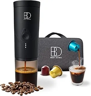 Cafetera Espresso Portátil 20 Bares, Compatible Cápsulas pequeñas y Café Molido, USB-C Recargable, Autocalentable, para Coche, Viajes, Camping, Oficina y Regalo