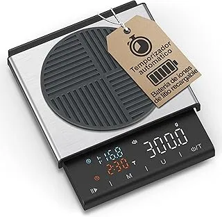 LEBENLANG Bascula Cafe Barista - 0,1g de Precisión & Temporizador Integrado I Bascula Cocina Digital Balanza Cocina Precision I Peso De Cocina Báscula Comida Alimentos Kitchen Scale Food Coffee scale