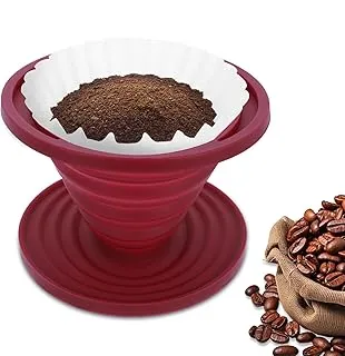 Gotero de café, plegable, de silicona, plegable, para viajes, filtro reutilizable, para camping, viajes, oficina en casa