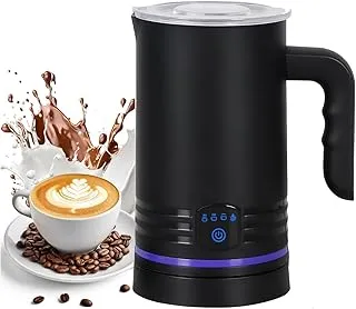 Espumador de leche 4 en 1, Espumador Leche Eléctrico 430ml, máquina automática de espuma caliente y fría y calentador de leche para latte, capuchinos, macchiato