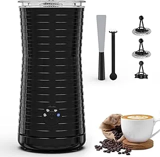 Morpilot Espumador de Leche Eléctrico, Calentador Leche 4 en 1, para Espuma Caliente y Fría, 240ml 400W, Negro